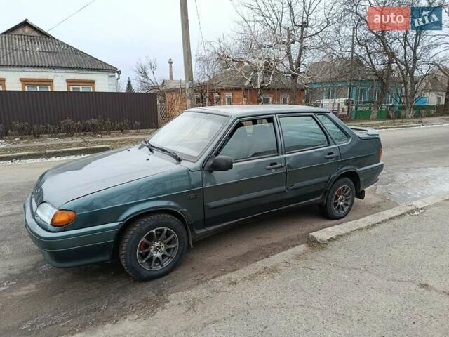 Зеленый ВАЗ 2115 Самара, объемом двигателя 1.6 л и пробегом 190 тыс. км за 1900 $, фото 1 на Automoto.ua