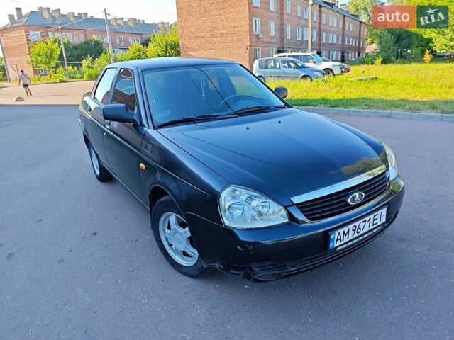 Черный ВАЗ 2170 Priora, объемом двигателя 1.6 л и пробегом 178 тыс. км за 2050 $, фото 1 на Automoto.ua