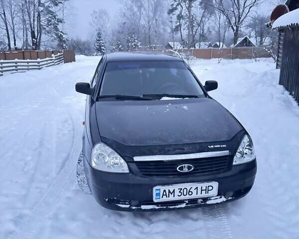 Черный ВАЗ 2170 Priora, объемом двигателя 1.6 л и пробегом 155 тыс. км за 2050 $, фото 1 на Automoto.ua