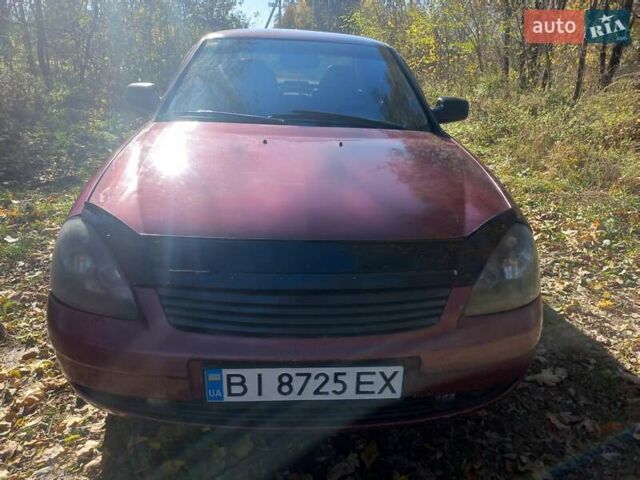 Красный ВАЗ 2170 Priora, объемом двигателя 1.6 л и пробегом 250 тыс. км за 2200 $, фото 1 на Automoto.ua