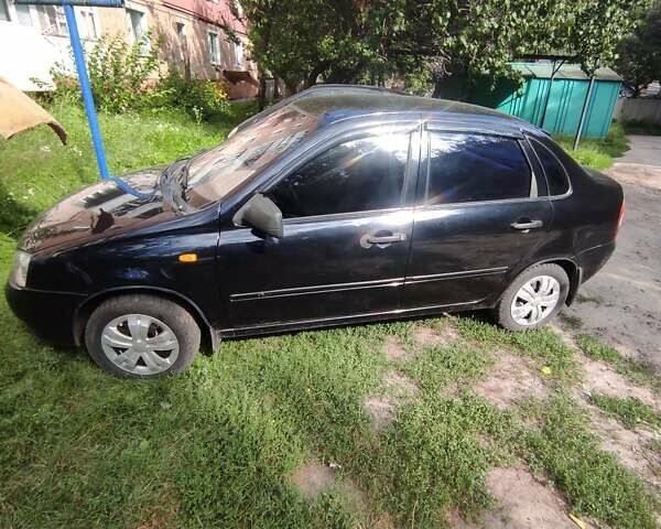 Черный ВАЗ Калина, объемом двигателя 1.39 л и пробегом 97 тыс. км за 2800 $, фото 1 на Automoto.ua