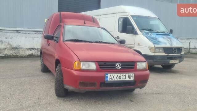 Красный Фольксваген Кадди, объемом двигателя 1.9 л и пробегом 200 тыс. км за 2200 $, фото 1 на Automoto.ua