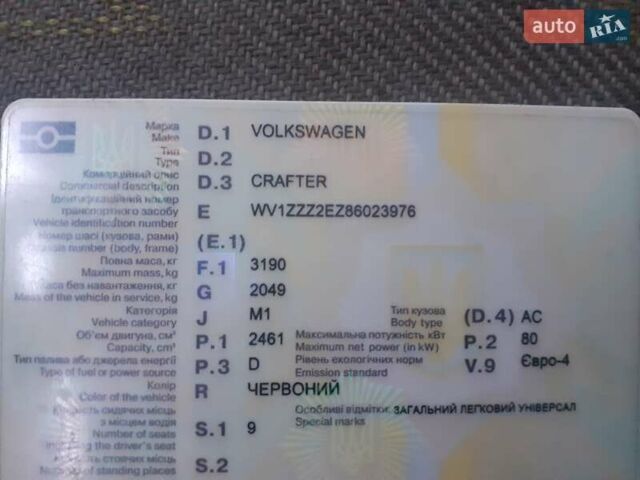 Червоний Фольксваген Крафтєр, об'ємом двигуна 2.4 л та пробігом 427 тис. км за 8000 $, фото 1 на Automoto.ua