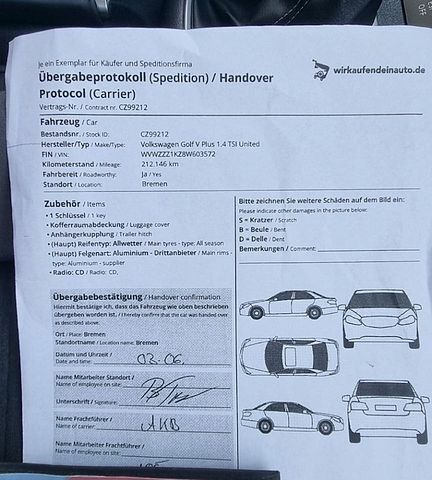 Сірий Фольксваген Golf Plus, об'ємом двигуна 1.4 л та пробігом 212 тис. км за 6400 $, фото 1 на Automoto.ua