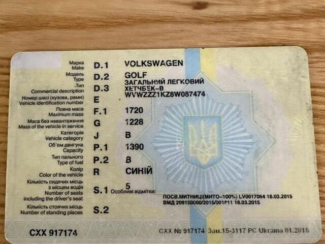 Синий Фольксваген Гольф, объемом двигателя 1.4 л и пробегом 380 тыс. км за 3300 $, фото 1 на Automoto.ua