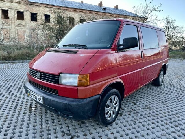 Красный Фольксваген Transporter, объемом двигателя 1.9 л и пробегом 320 тыс. км за 4650 $, фото 1 на Automoto.ua