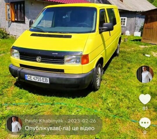 Желтый Фольксваген Transporter, объемом двигателя 1.9 л и пробегом 400 тыс. км за 4100 $, фото 1 на Automoto.ua