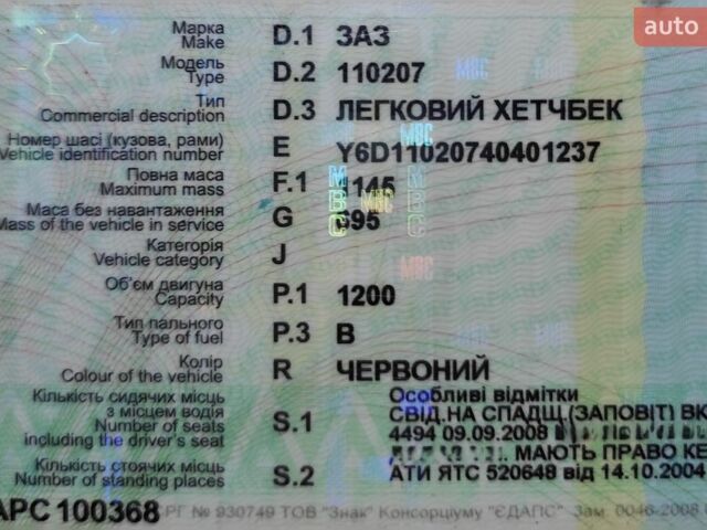 Красный ЗАЗ 1102 Таврія-Нова, объемом двигателя 1.2 л и пробегом 182 тыс. км за 1100 $, фото 1 на Automoto.ua