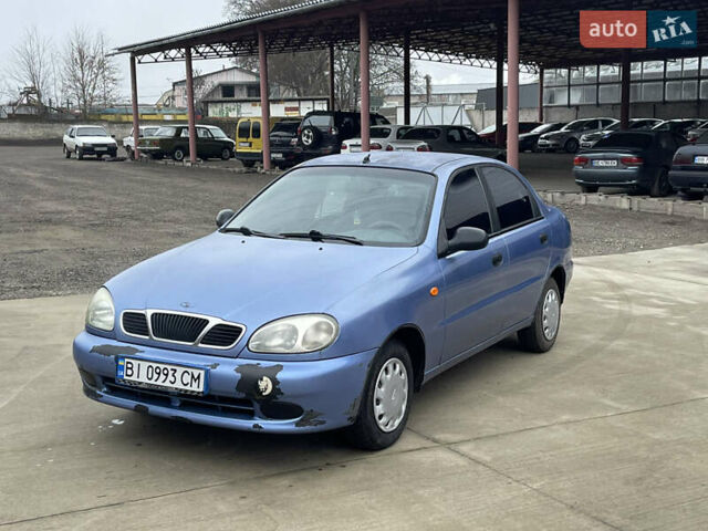 Синий ЗАЗ Ланос, объемом двигателя 1.39 л и пробегом 200 тыс. км за 1250 $, фото 1 на Automoto.ua