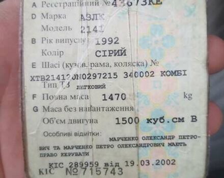 Серый Москвич/АЗЛК 2141, объемом двигателя 1.5 л и пробегом 123 тыс. км за 350 $, фото 5 на Automoto.ua