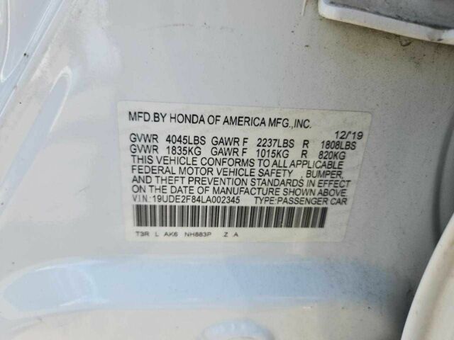 Білий Акура ІЛХ, об'ємом двигуна 2.4 л та пробігом 59 тис. км за 5500 $, фото 11 на Automoto.ua