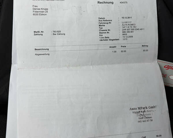 Черный Альфа Ромео 147, объемом двигателя 1.6 л и пробегом 138 тыс. км за 5800 $, фото 169 на Automoto.ua