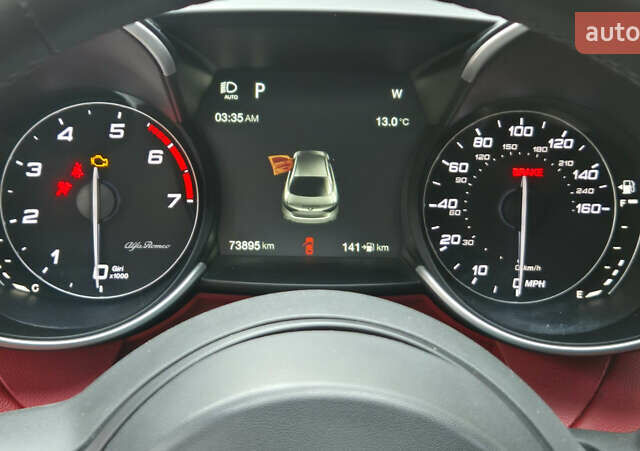 Белый Альфа Ромео Джулия, объемом двигателя 2 л и пробегом 74 тыс. км за 19400 $, фото 13 на Automoto.ua