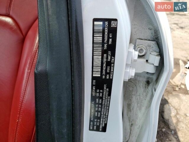 Білий Альфа Ромео Джулія, об'ємом двигуна 2 л та пробігом 115 тис. км за 10000 $, фото 10 на Automoto.ua