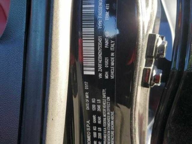 Чорний Альфа Ромео Джулія, об'ємом двигуна 0 л та пробігом 66 тис. км за 5000 $, фото 11 на Automoto.ua