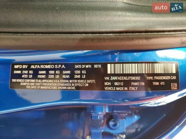 Синій Альфа Ромео Джулія, об'ємом двигуна 2 л та пробігом 61 тис. км за 5000 $, фото 11 на Automoto.ua
