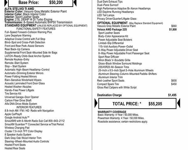 Серый Альфа Ромео Стелвио, объемом двигателя 2 л и пробегом 66 тыс. км за 30000 $, фото 14 на Automoto.ua