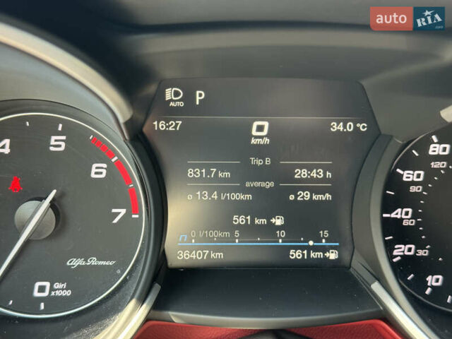 Серый Альфа Ромео Стелвио, объемом двигателя 2 л и пробегом 36 тыс. км за 31400 $, фото 36 на Automoto.ua