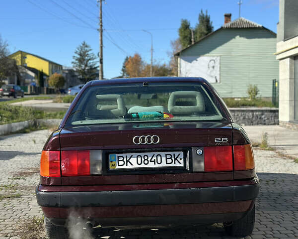Красный Ауди 100, объемом двигателя 2.8 л и пробегом 345 тыс. км за 2500 $, фото 7 на Automoto.ua