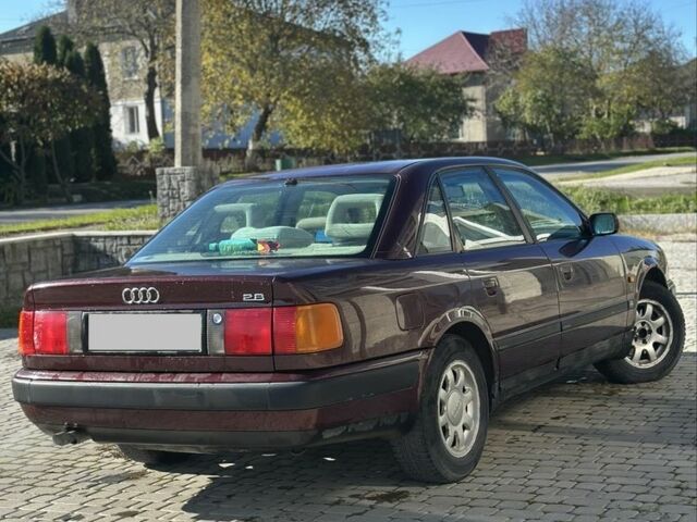Красный Ауди 100, объемом двигателя 2.8 л и пробегом 345 тыс. км за 2500 $, фото 1 на Automoto.ua