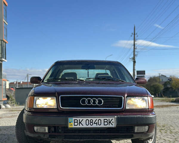 Красный Ауди 100, объемом двигателя 2.8 л и пробегом 345 тыс. км за 2500 $, фото 1 на Automoto.ua