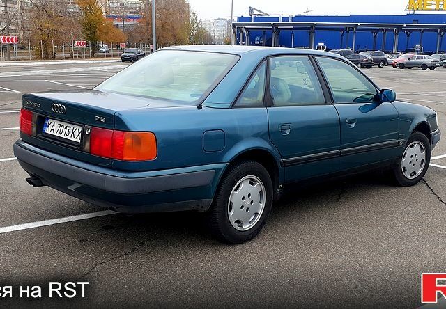 Зеленый Ауди 100, объемом двигателя 2.8 л и пробегом 196 тыс. км за 3500 $, фото 1 на Automoto.ua