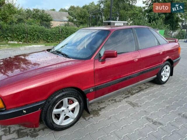 Красный Ауди 80, объемом двигателя 1.78 л и пробегом 430 тыс. км за 1900 $, фото 1 на Automoto.ua