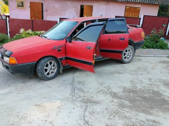 Червоний Ауді 80, об'ємом двигуна 1.8 л та пробігом 320 тис. км за 1000 $, фото 1 на Automoto.ua