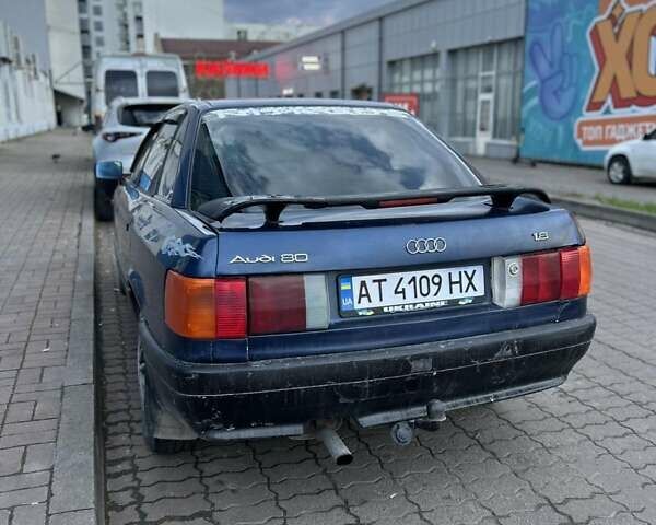 Ауді 80 1990 у Богородчанах на Automoto.ua Синій Ауді 80, об'ємом двигуна 1.8 л та пробігом 200 тис. км за 1300 $, фото 2 на Automoto.ua