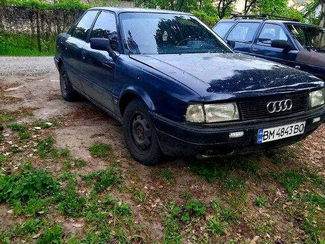 Синий Ауди 80, объемом двигателя 1.8 л и пробегом 100 тыс. км за 1000 $, фото 1 на Automoto.ua