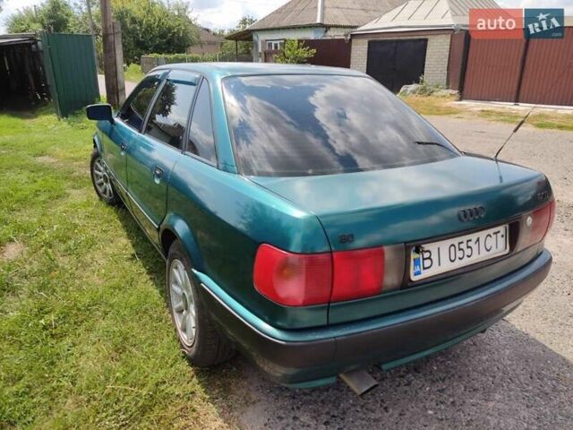 Зеленый Ауди 80, объемом двигателя 1.98 л и пробегом 347 тыс. км за 3200 $, фото 5 на Automoto.ua