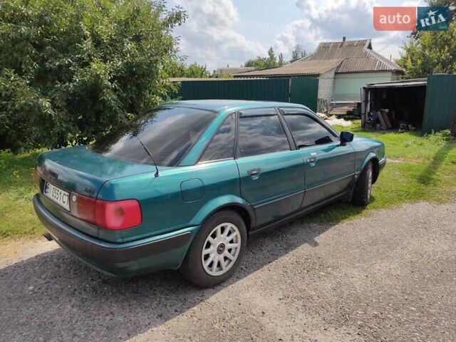 Зеленый Ауди 80, объемом двигателя 1.98 л и пробегом 347 тыс. км за 3200 $, фото 4 на Automoto.ua