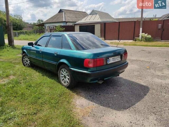 Зеленый Ауди 80, объемом двигателя 1.98 л и пробегом 347 тыс. км за 3200 $, фото 2 на Automoto.ua