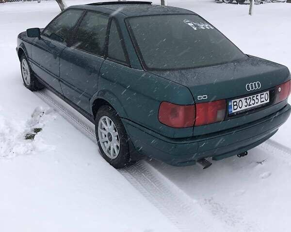 Зеленый Ауди 80, объемом двигателя 1.98 л и пробегом 200 тыс. км за 3250 $, фото 1 на Automoto.ua