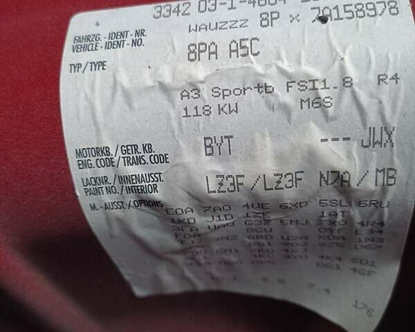 Червоний Ауді А3, об'ємом двигуна 1.8 л та пробігом 163 тис. км за 6200 $, фото 20 на Automoto.ua