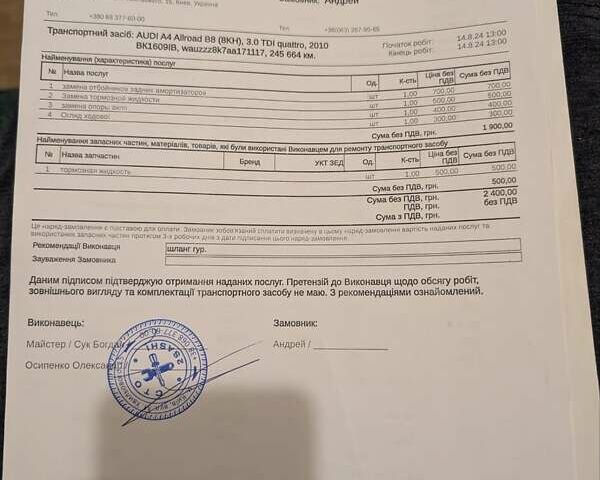 Чорний Ауді A4 Allroad, об'ємом двигуна 2.97 л та пробігом 263 тис. км за 12200 $, фото 21 на Automoto.ua