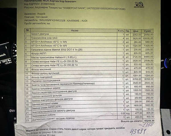 Білий Ауді А4, об'ємом двигуна 2 л та пробігом 124 тис. км за 18900 $, фото 17 на Automoto.ua