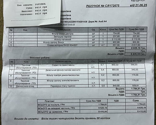 Білий Ауді А4, об'ємом двигуна 1.97 л та пробігом 197 тис. км за 16800 $, фото 36 на Automoto.ua