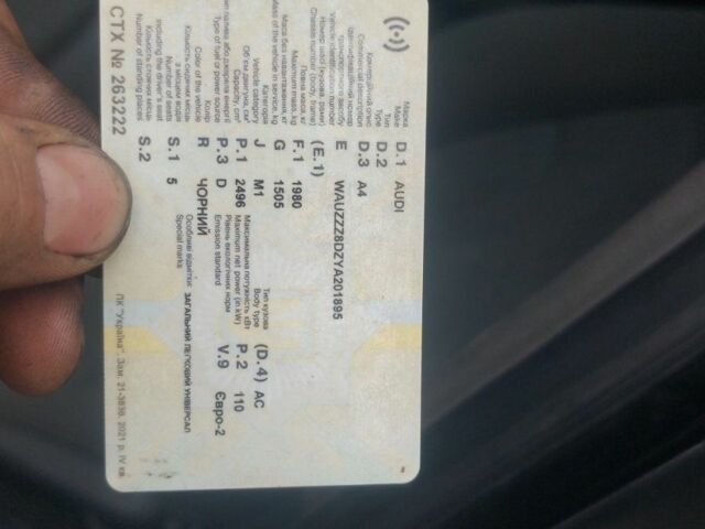 Черный Ауди А4, объемом двигателя 2.5 л и пробегом 300 тыс. км за 2000 $, фото 3 на Automoto.ua