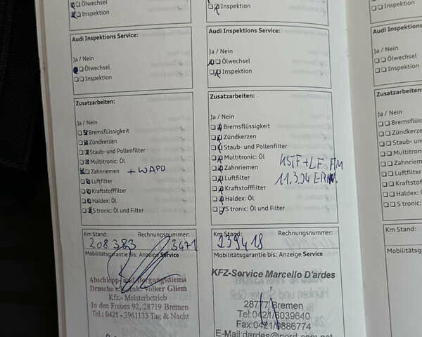 Черный Ауди А4, объемом двигателя 1.98 л и пробегом 257 тыс. км за 12800 $, фото 60 на Automoto.ua