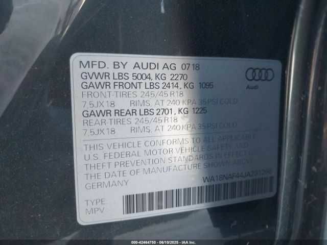 Ауді А4 2018 у Хмельницькому на Automoto.ua Чорний Ауді А4, об'ємом двигуна 2 л та пробігом 89 тис. км за 7500 $, фото 8 на Automoto.ua