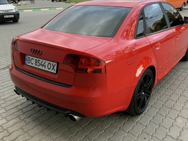 Ауді А4 2007 у Бориславе на Automoto.ua Червоний Ауді А4, об'ємом двигуна 2 л та пробігом 280 тис. км за 7399 $, фото 5 на Automoto.ua