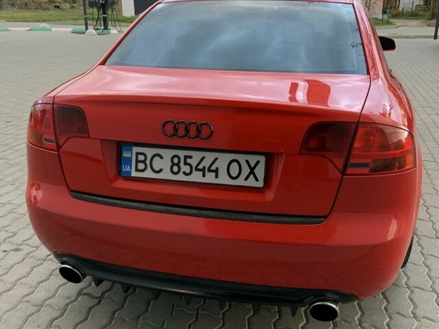Ауді А4 2007 у Бориславе на Automoto.ua Червоний Ауді А4, об'ємом двигуна 2 л та пробігом 280 тис. км за 7399 $, фото 6 на Automoto.ua