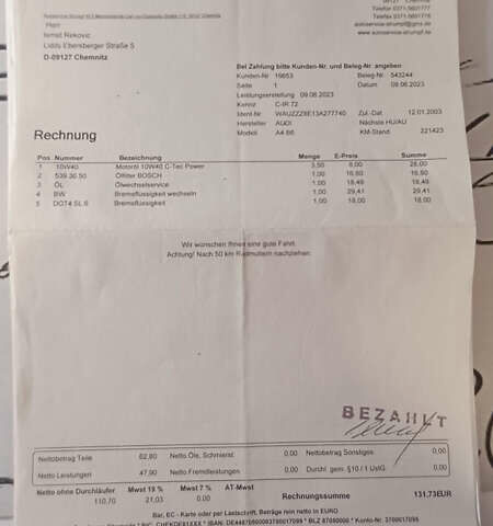 Серый Ауди А4, объемом двигателя 1.6 л и пробегом 207 тыс. км за 5999 $, фото 84 на Automoto.ua