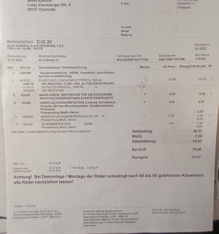 Сірий Ауді А4, об'ємом двигуна 1.6 л та пробігом 207 тис. км за 5999 $, фото 151 на Automoto.ua