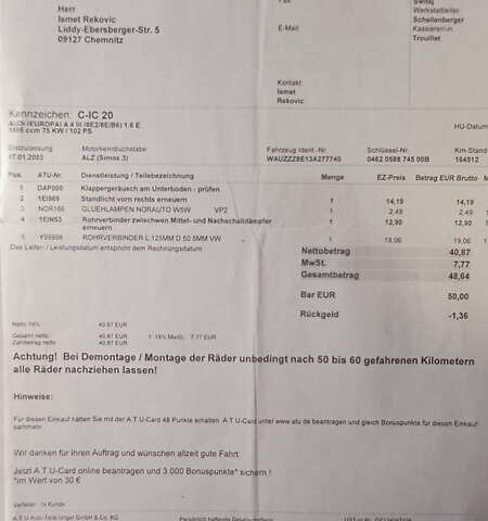 Сірий Ауді А4, об'ємом двигуна 1.6 л та пробігом 207 тис. км за 5999 $, фото 148 на Automoto.ua