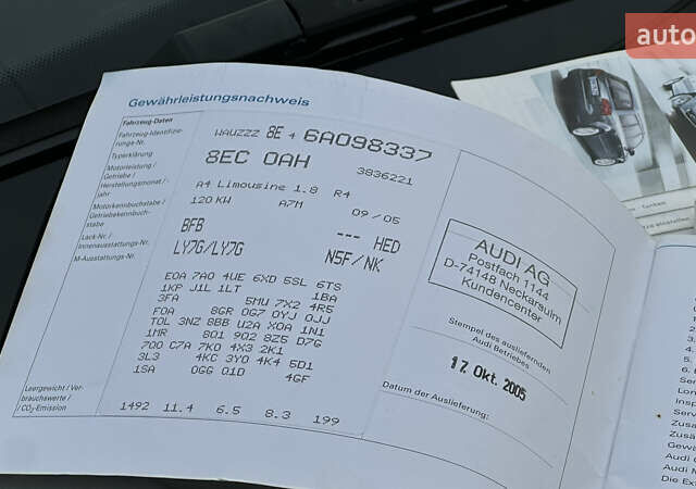Сірий Ауді А4, об'ємом двигуна 1.8 л та пробігом 257 тис. км за 7099 $, фото 86 на Automoto.ua