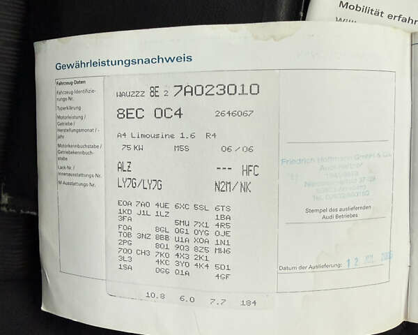 Сірий Ауді А4, об'ємом двигуна 1.6 л та пробігом 193 тис. км за 6500 $, фото 88 на Automoto.ua