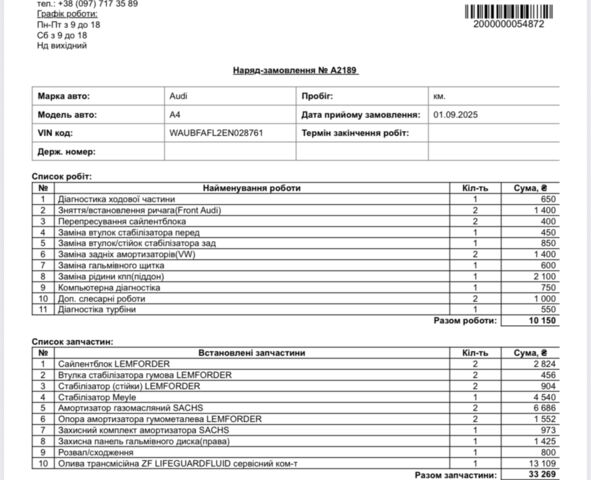 Сірий Ауді А4, об'ємом двигуна 1.98 л та пробігом 133 тис. км за 14500 $, фото 25 на Automoto.ua