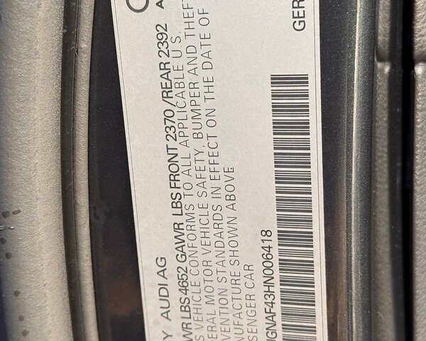 Ауді А4 2017 у Києві на Automoto.ua Сірий Ауді А4, об'ємом двигуна 2 л та пробігом 211 тис. км за 17300 $, фото 53 на Automoto.ua